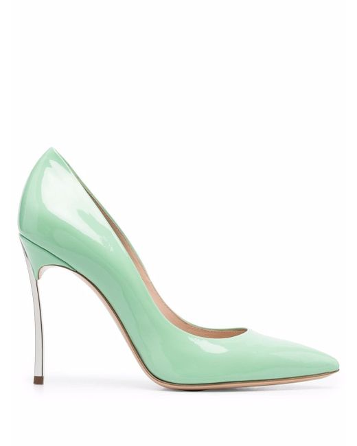 Casadei Blade 110mm leather pumps