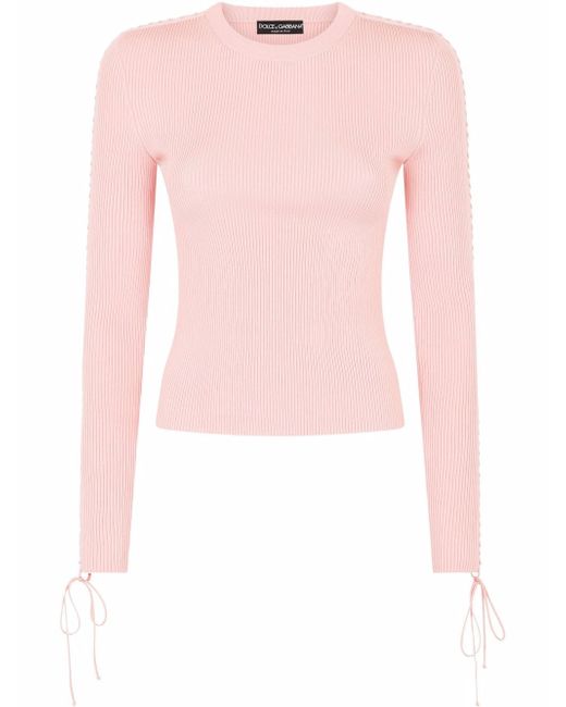 Dolce & Gabbana ribbed tie sleeve top