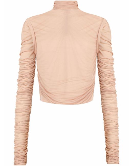 Dolce & Gabbana ruched roll-neck top