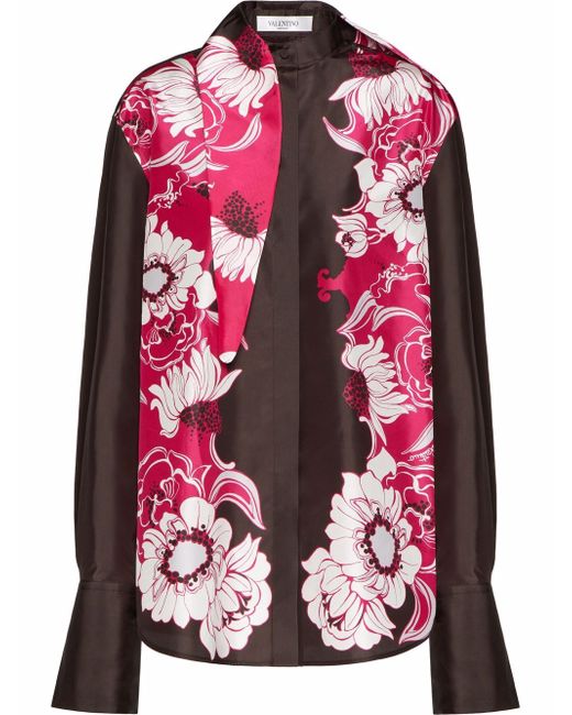 Valentino floral pattern shirt