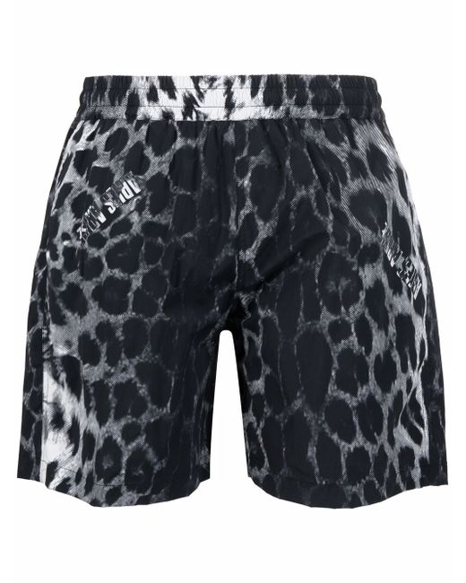 Aries leopard-print swim shorts