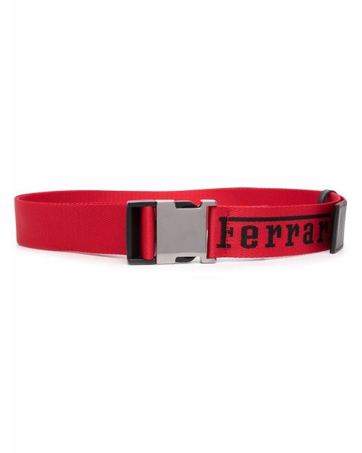 Ferrari logo-print belt