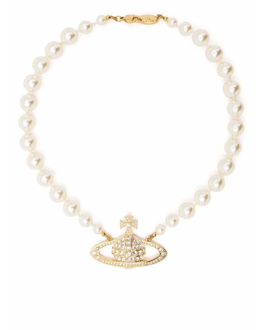 Vivienne Westwood Bas Relief pearl-chain choker