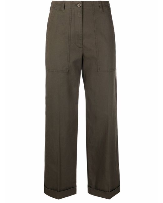Moncler straight-leg cropped chino trousers