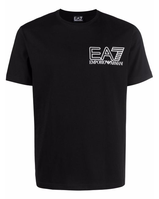 Ea7 logo-print cotton T-shirt