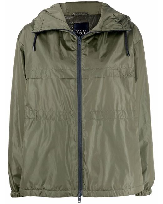 Fay zip-up hooded jacket