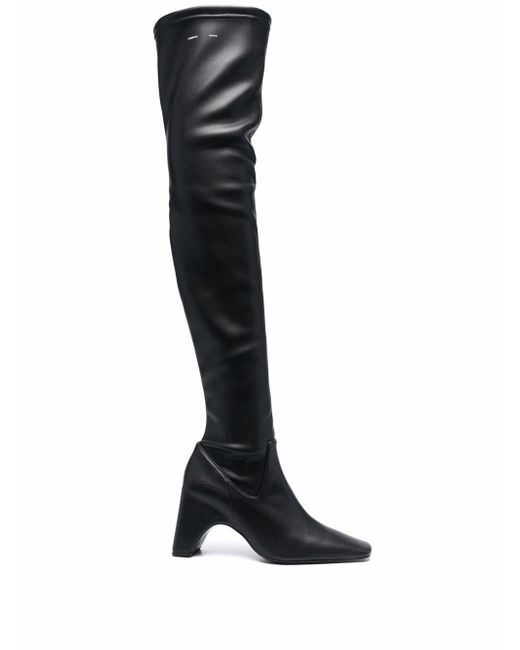 Coperni stretch vegan-leather thigh-high boots