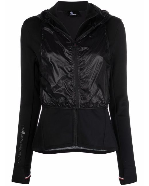Moncler Grenoble panelled-bodice hooded jacket