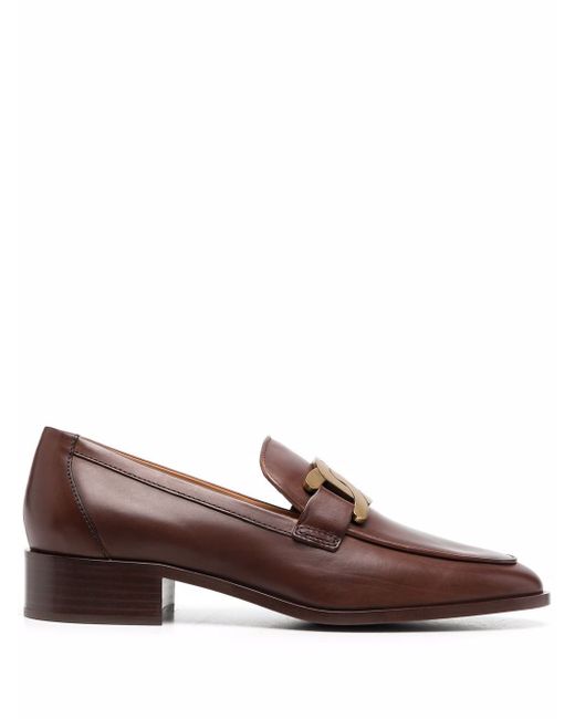 Tod's chain-detail leather loafers