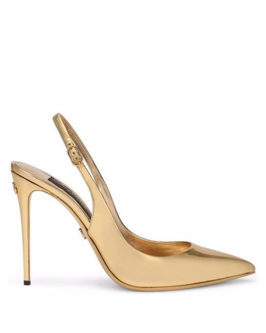 Dolce & Gabbana metallic-effect pointed-toe pumps