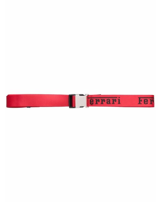 Ferrari logo-tape buckle belt