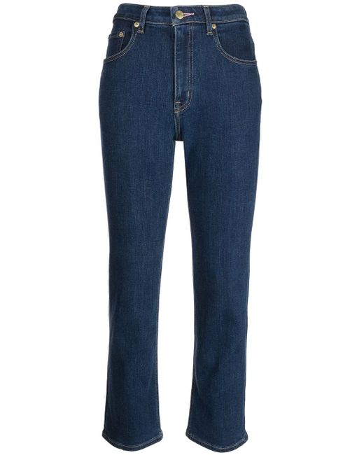 Tu Es Mon Trésor The Rose Quartz mid-rise cropped skinny jeans
