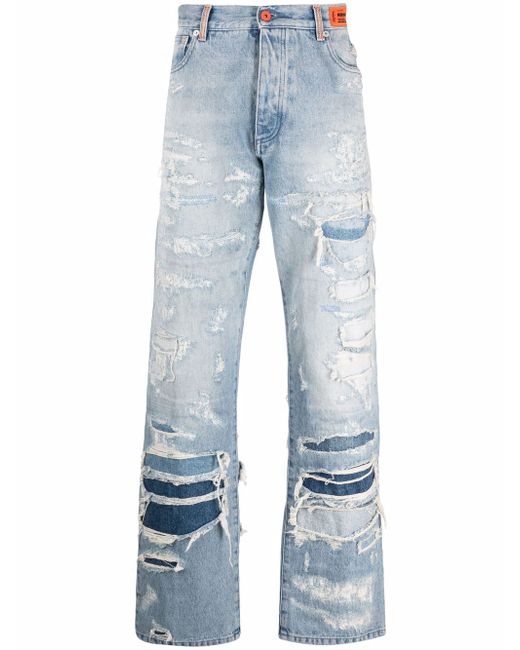 Heron Preston distressed effect jeans