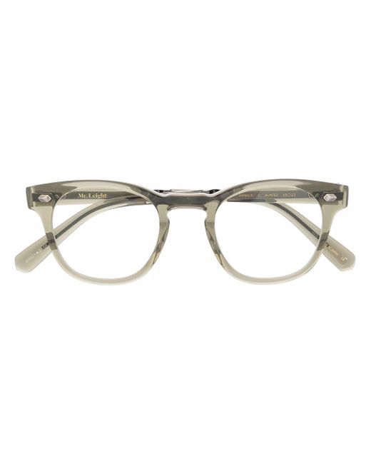 Garrett Leight logo square-frame glasses