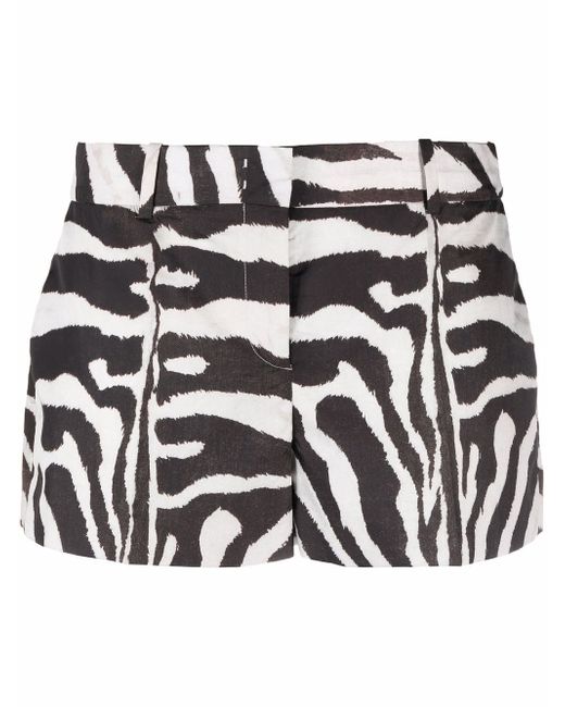 Ermanno Scervino zebra-print mid-rise shorts