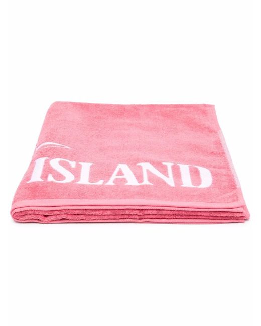 Stone Island Junior logo-print beach towel
