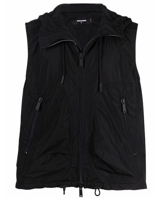 Dsquared2 hooded zip-up gilet