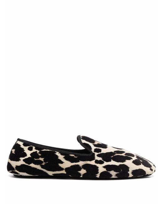 Roberto Cavalli leopard pattern slippers