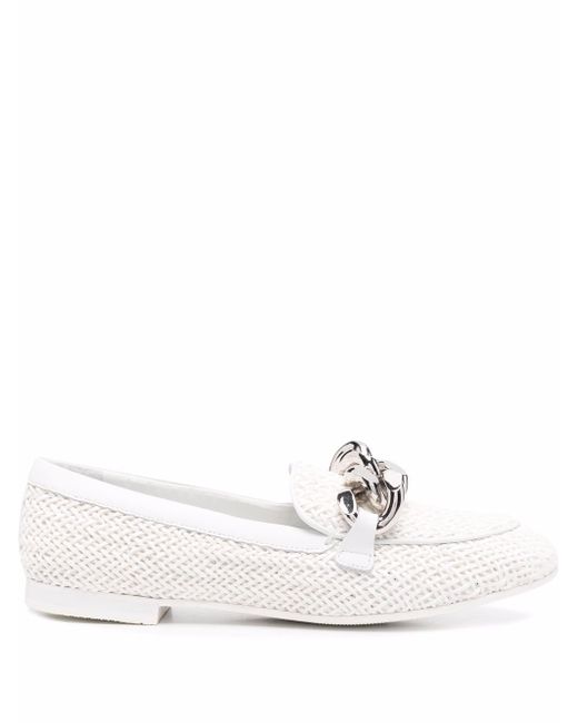 Casadei chain-link woven loafers