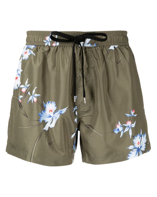 N.21 floral pattern swimming shorts