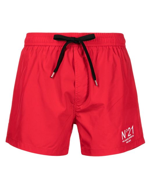N.21 logo print swimming shorts