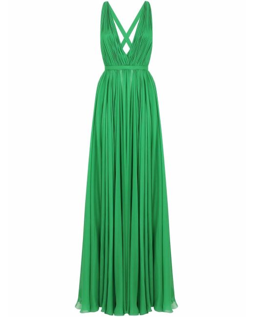 Dolce & Gabbana V-neck slit-detail dress