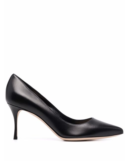 Sergio Rossi pointed-toe polished-finish pumps