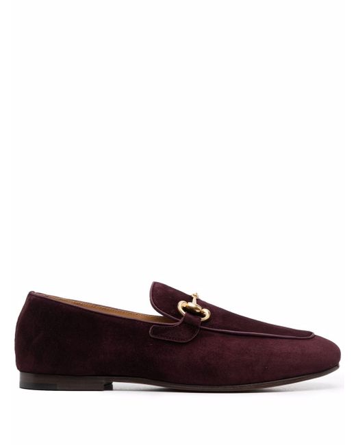 Henderson Baracco horse-bit detail suede loafers