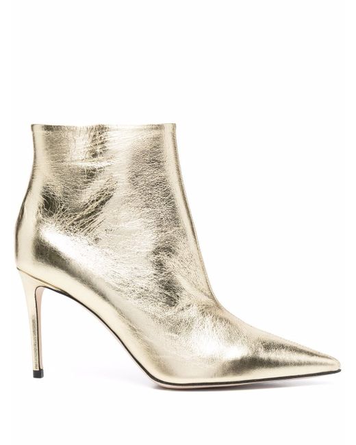 Scarosso metallic-finish ankle boots
