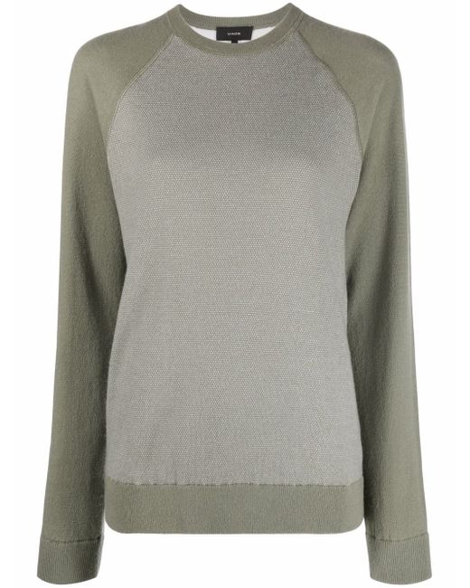 Vince colour-block knitted jumper