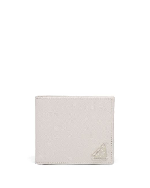 Prada logo-plaque textured-finish wallet