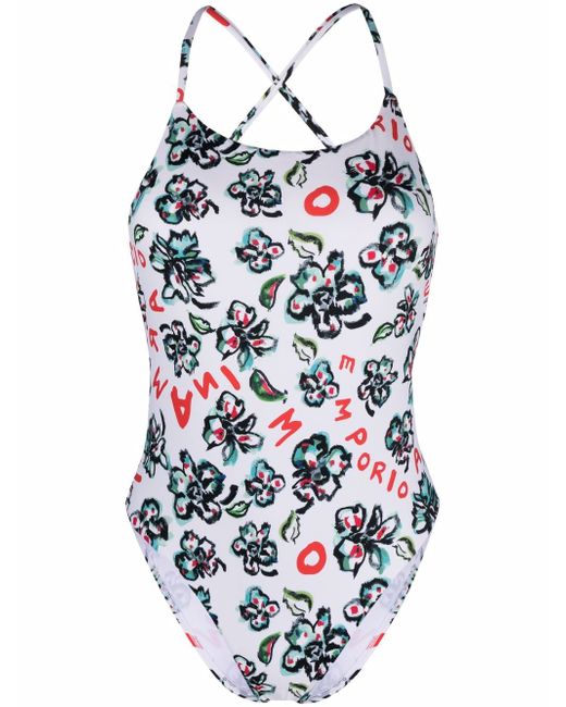 Emporio Armani floral-print swimsuit