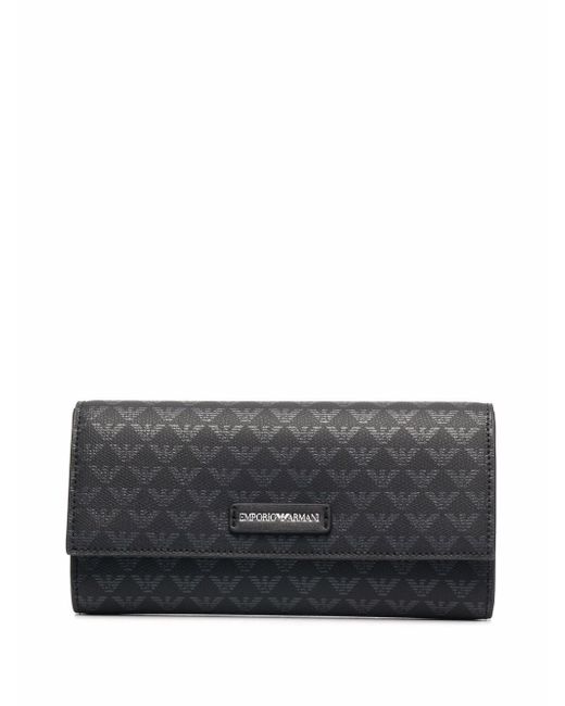 Emporio Armani monogram-print faux-leather wallet