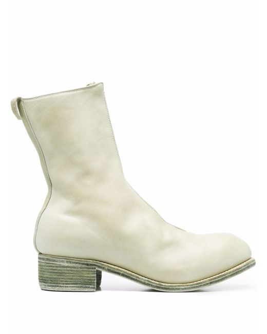Guidi front-zip round-toe boots