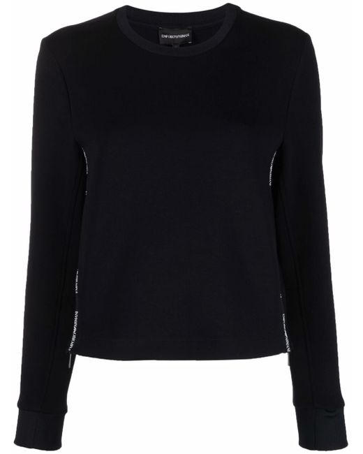 Emporio Armani logo-print trim sweatshirt