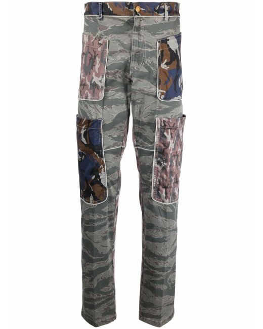 Diesel camouflage-print straight-leg trousers