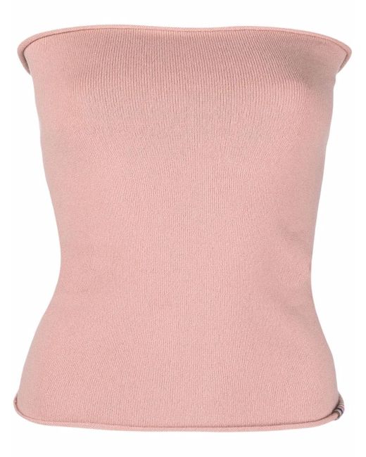 Extreme Cashmere knitted cashmere-blend tube top