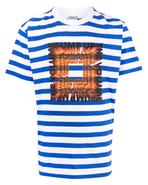 Marcelo Burlon County Of Milan striped slogan-print T-shirt