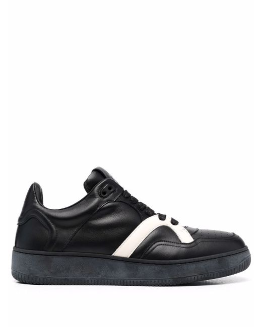 Human Recreational Services two-tone leather sneakers
