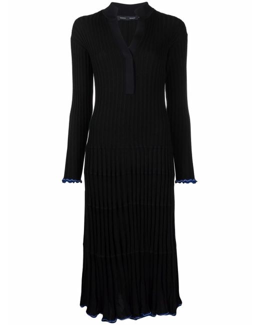 Proenza Schouler V-neck silk-blend dress