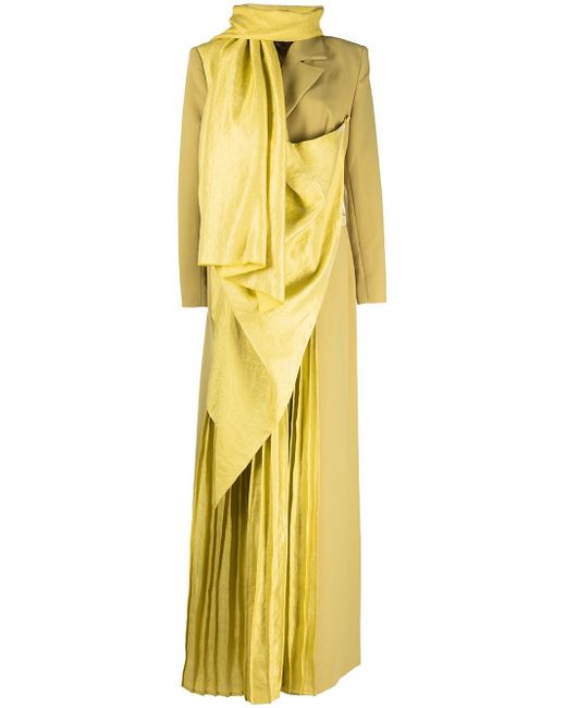 Gaby Charbachy attached-scarf two-piece suit