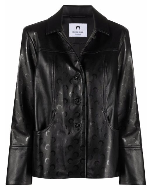 Marine Serre moon-print leather jacket