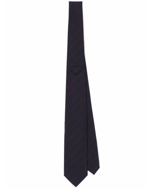 Prada stripe-print wool tie