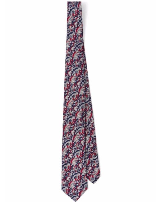 Prada patterned jacquard tie