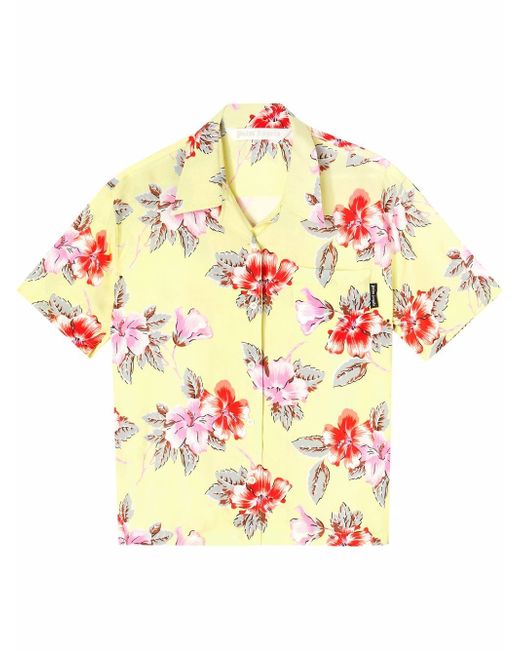 Palm Angels hibiscus-print short sleeve shirt