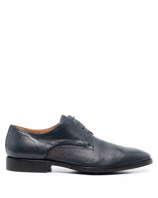 Corneliani perforated leather oxford shoes