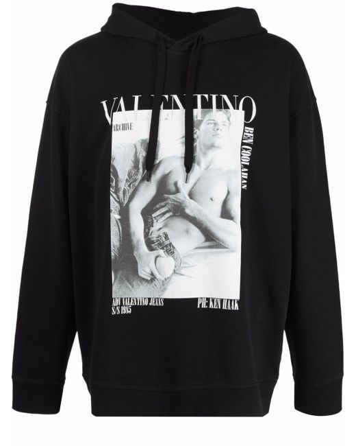 Valentino graphic-print cotton hoodie