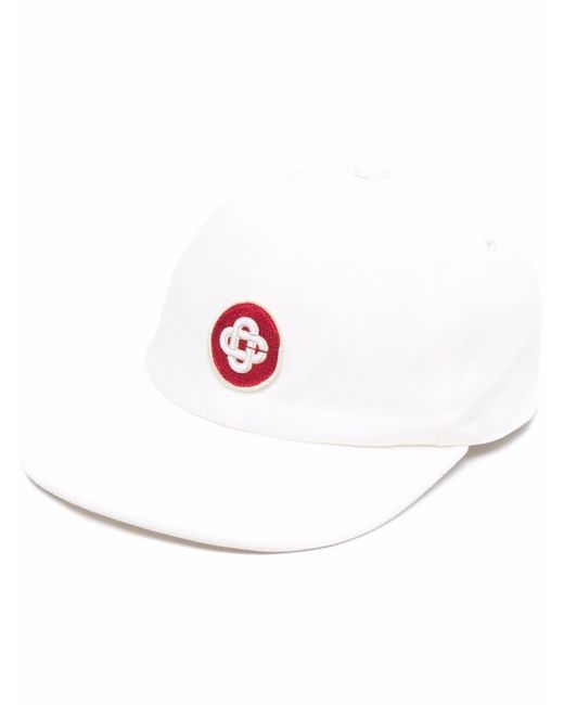 Casablanca logo-patch cotton baseball cap