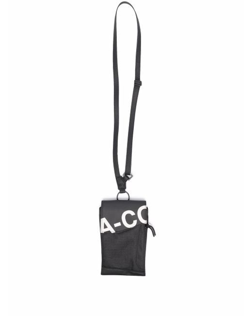 A-Cold-Wall logo-print neck-strap messenger bag