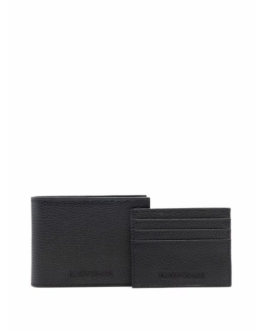 Emporio Armani logo-embossed leather wallet